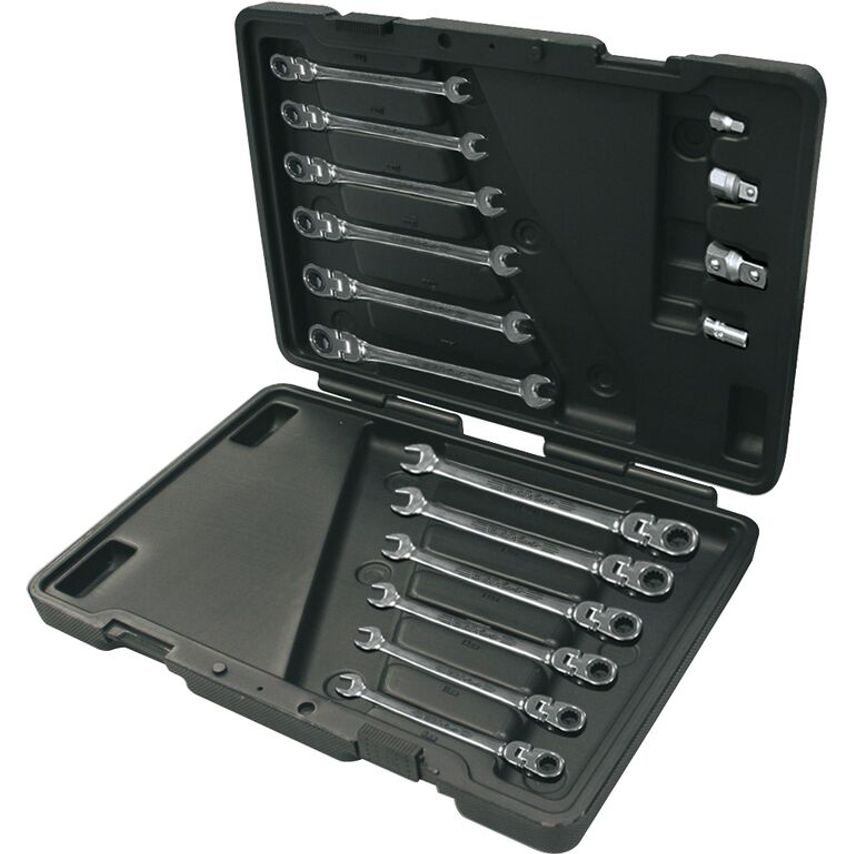 Set of 16 Pieces Mastergear Joint Wrenches 8-19mm and Adapters