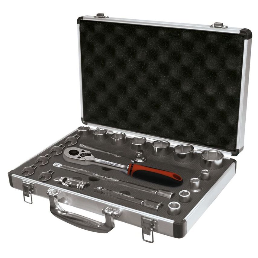 Set of 21 Pieces Socket Wrenches 1/4" 5/32" - 9/16" Crowfoot Wrench 5/16" - 9/16"