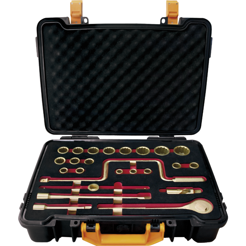 Set of 24 Socket Wrenches 1/2" (1/4" - 1.1/4") Non Sparking Al-Bron