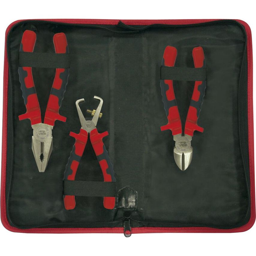 Set of 3 Pliers Titacrom Bimat. in Zipper Case