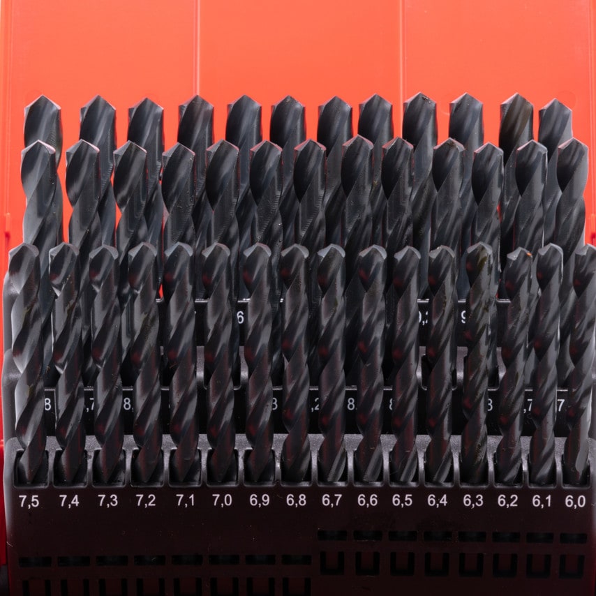 Set of 41 HSS Drills 6-10.00MM X 0.1MM
