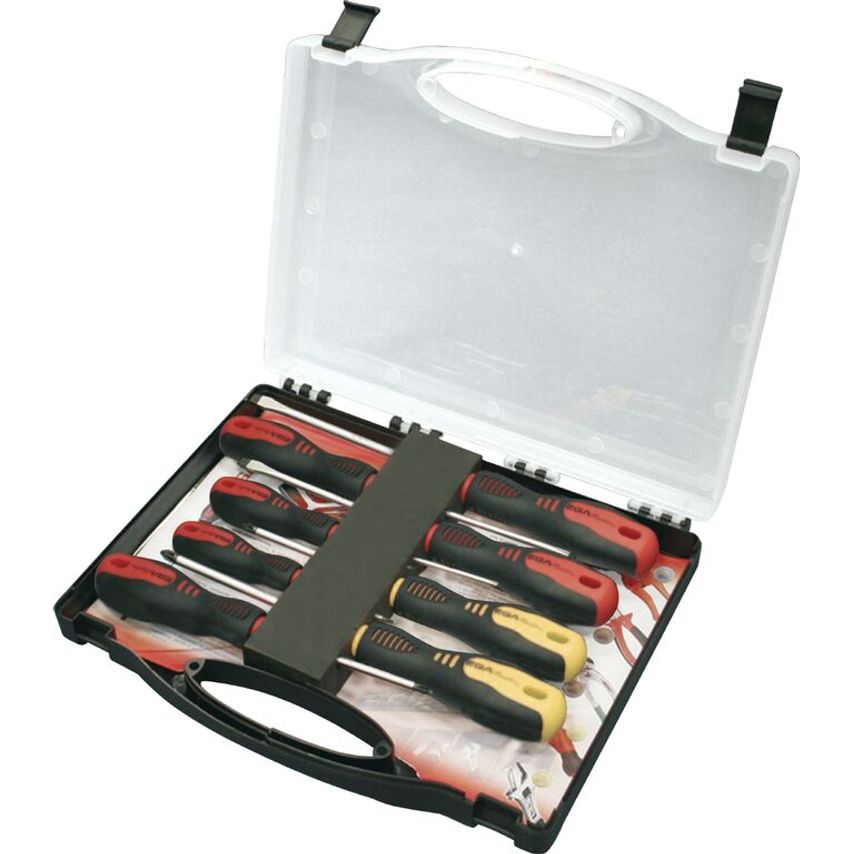 Set of 5 Screwdrivers Slotted-ph-elect Rotork in Plastic Case with Foam