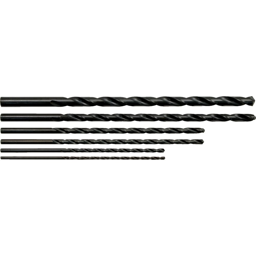 Set of 6 HSS Extra Length Drills 3-10.00MM