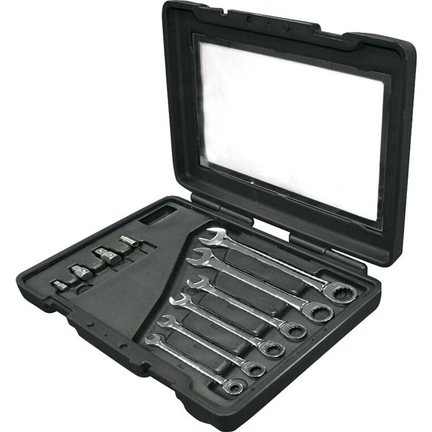 Set of 6 Mastergear Combination Ratchet Wrenches 8-19mm