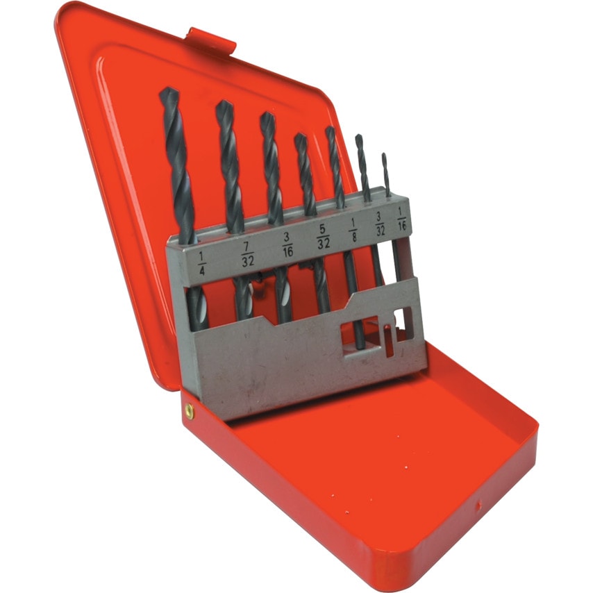 Set of 7 HSS Drills 1/16-1/4" X 1/32"