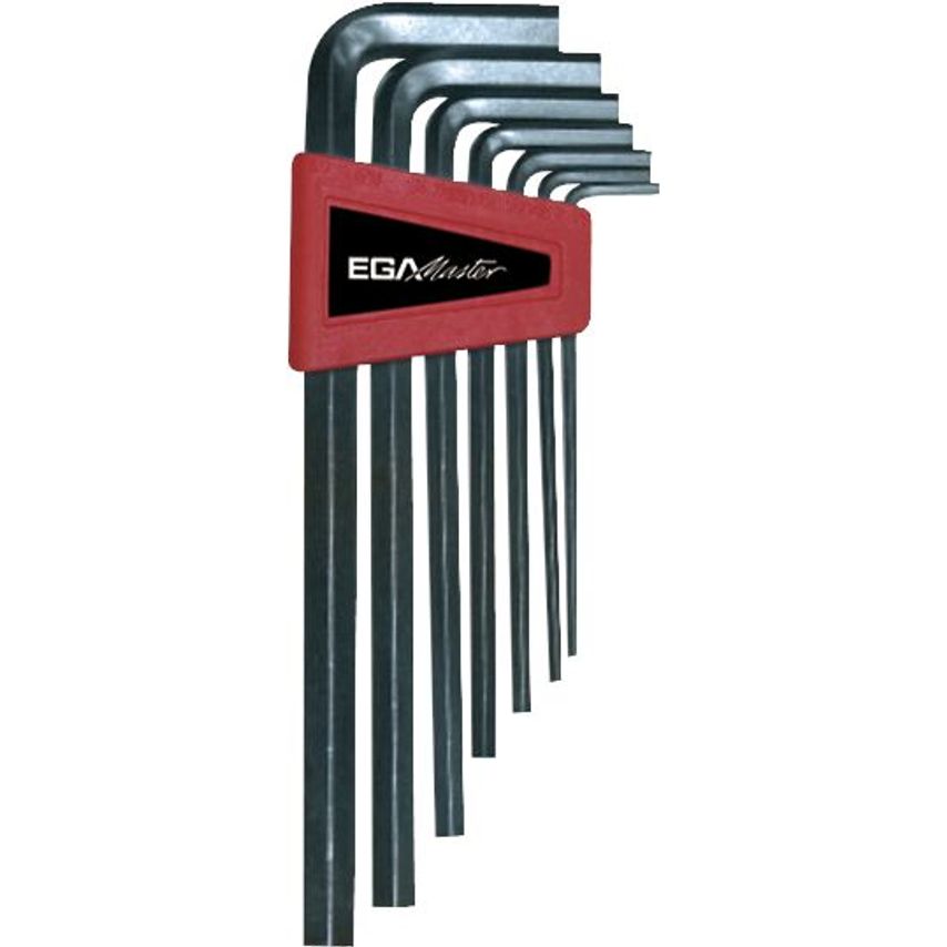 Set of 7 Hexagonal Key Wrenches 2, 5- 10mm Long Pattern EGA