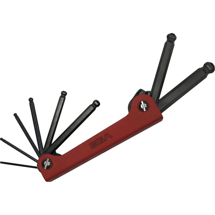Set of 8 Ballpoint Hexagonal Key Wrenches (2-10 mm) EGA