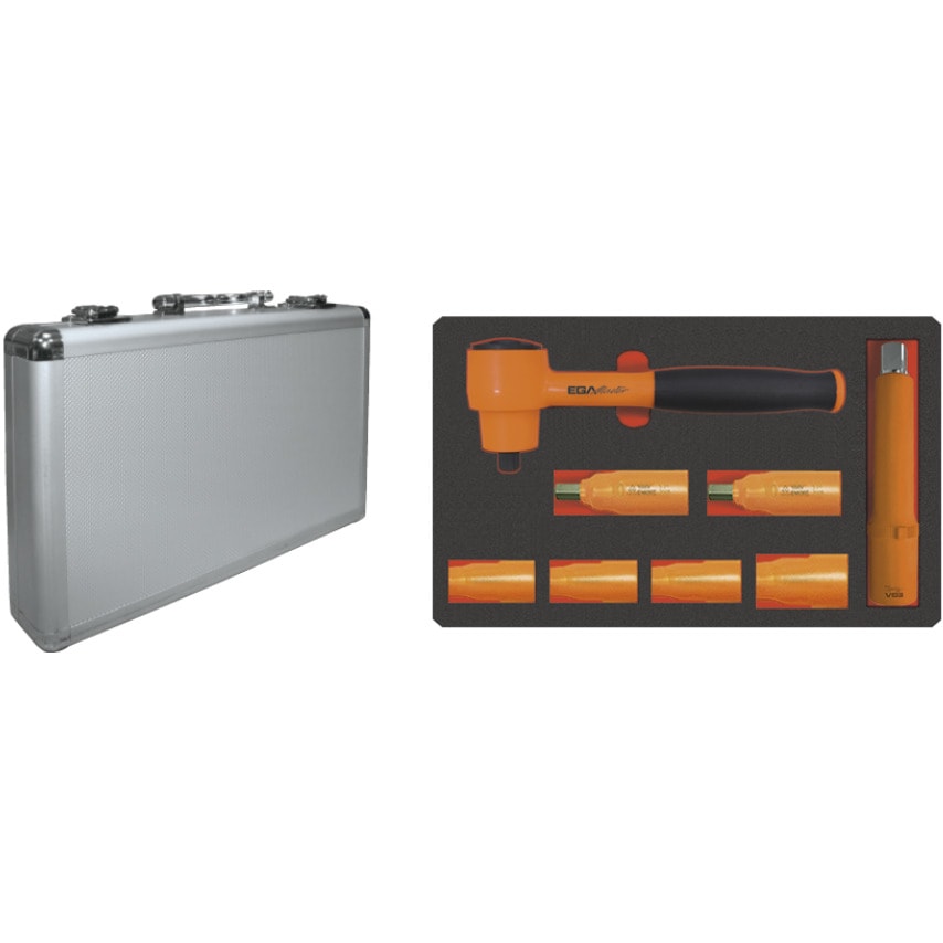 Set of 8 Socket Wrenches 3/8" 1000V