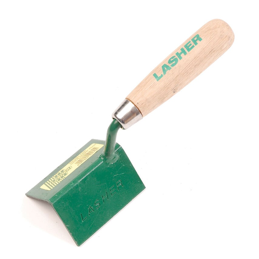 Sharp Outside Corner Trowel with Wooden Handle - 150mm