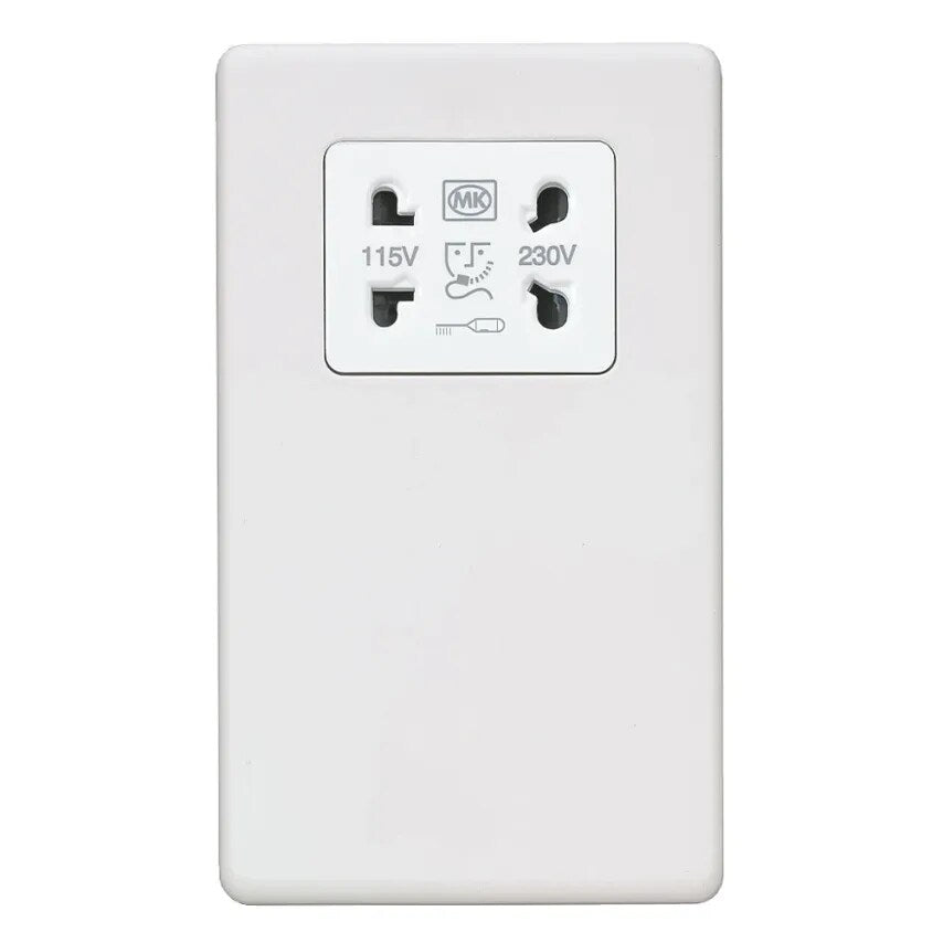 Shaver Supply Unit Dual Voltage 115/230V O/pt 230V I/pt White