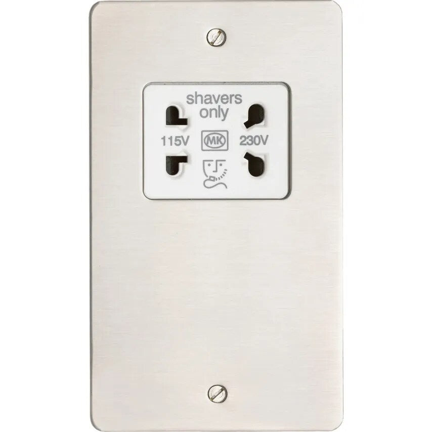 Shaver Supply Unit Dualvolt 115/230V 230V Brushed SS White
