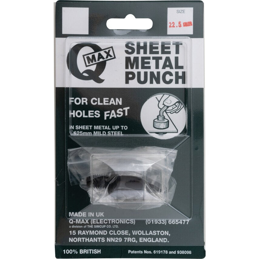 Sheet Metal Cutter/Hole Punch 22.5MM Diameter Round