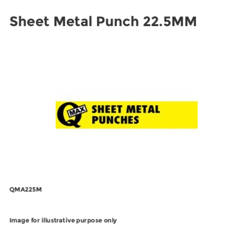 Sheet Metal Punch 22.5MM QMA225M