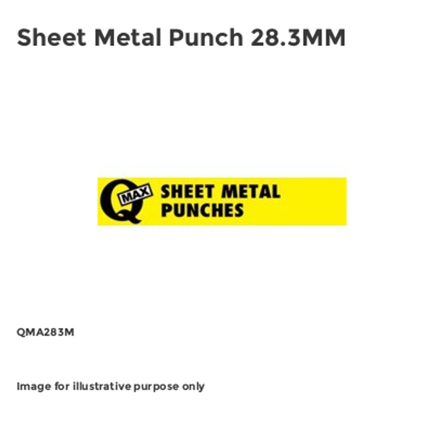 Sheet Metal Punch 28.3MM QMA283M