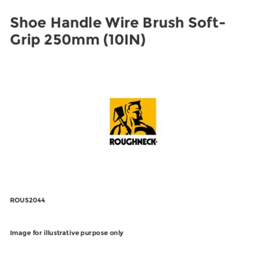 Shoe Handle Wire Brush Soft-Grip 250mm (10IN)