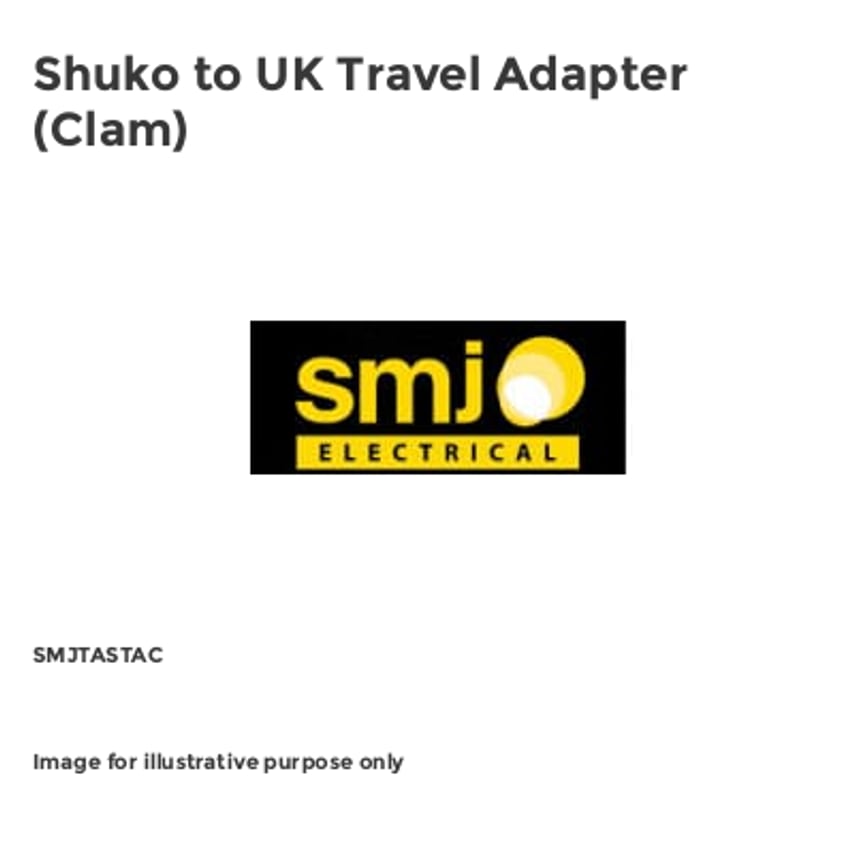 Shuko to UK Travel Adapter (Clam)