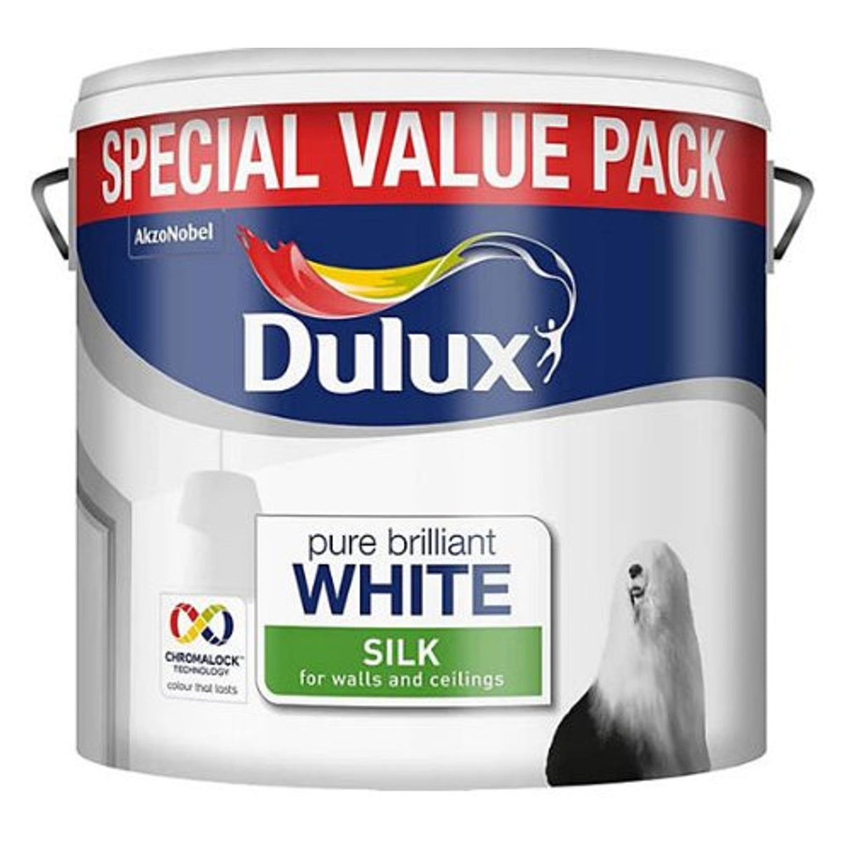 Silk Emulsion Paint 3L White Walls & Ceilings Wipable Finish