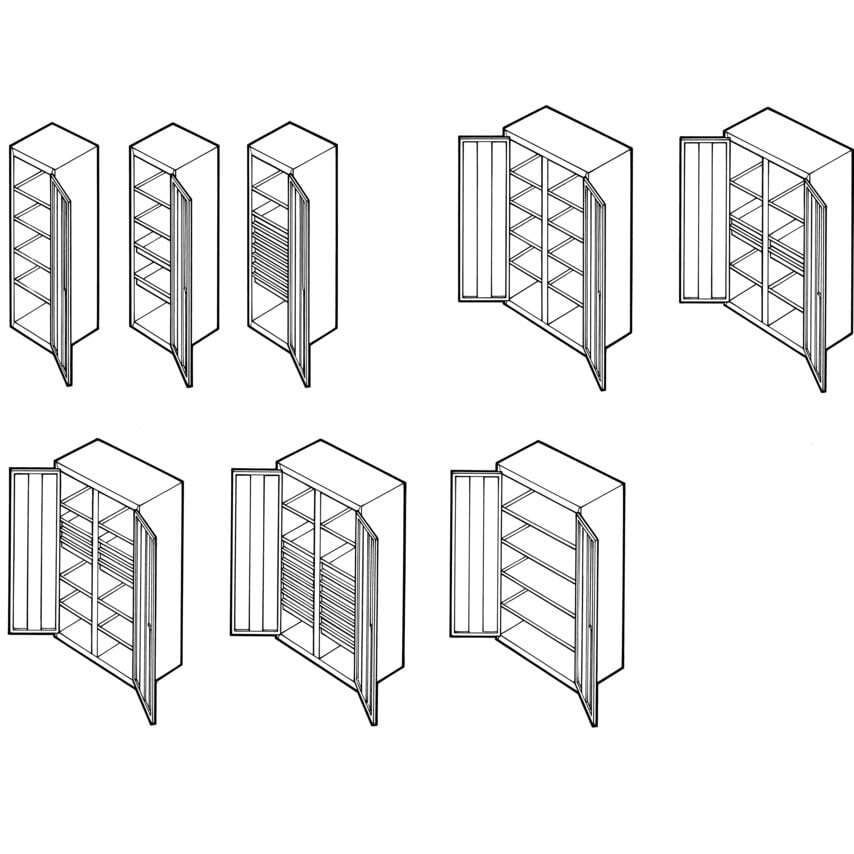 Single Door Tool Cabinet 6 Drawers