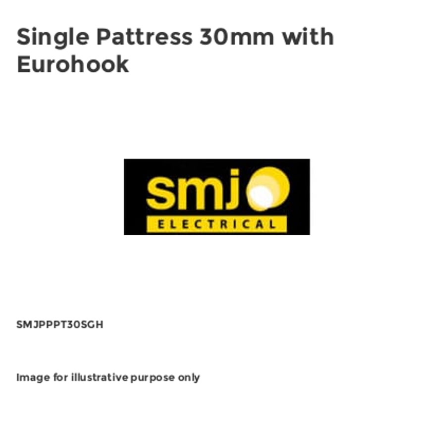Single Pattress 30mm with Eurohook SMJPPPT30SGH