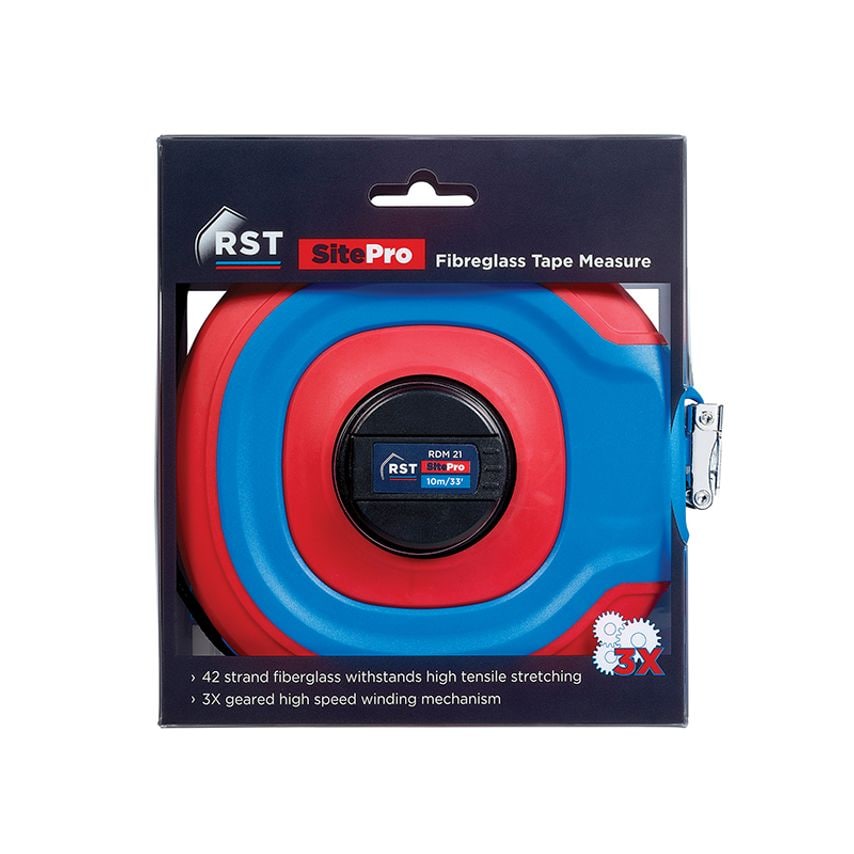 SitePro Fibreglass Tape 10m/33ft (Width 13mm) RSTRDM21