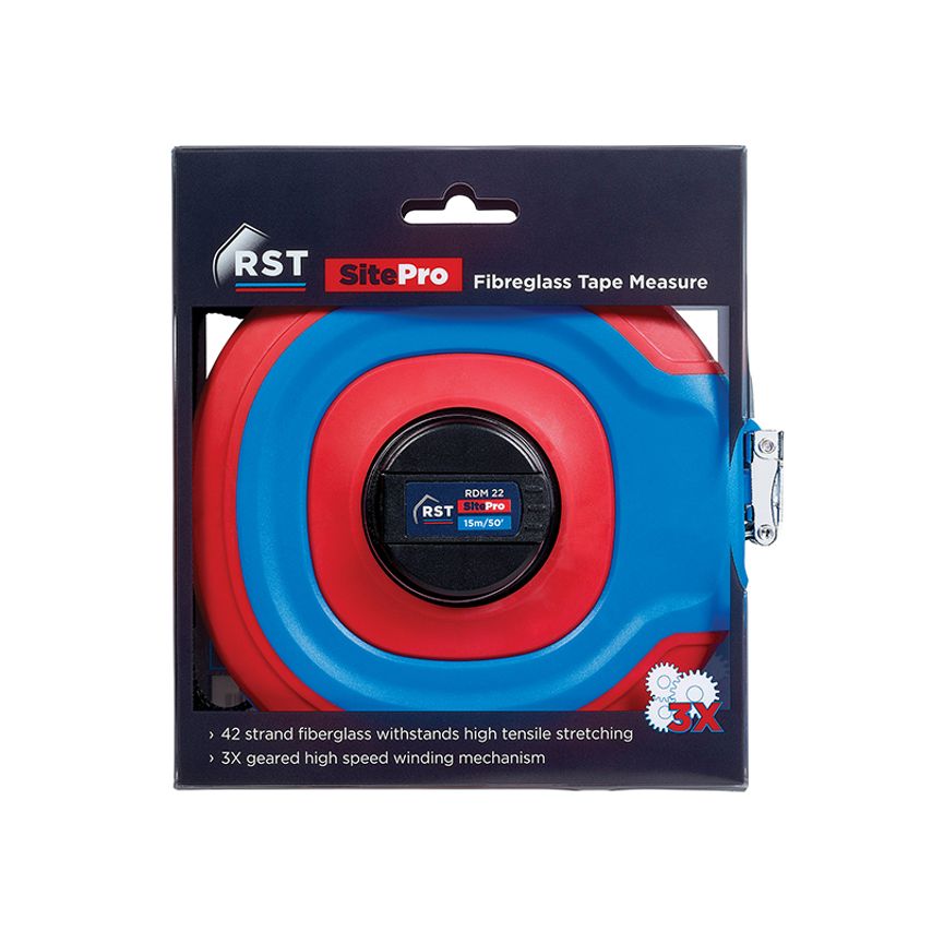 SitePro Fibreglass Tape 15m/50ft (Width13mm) RSTRDM22