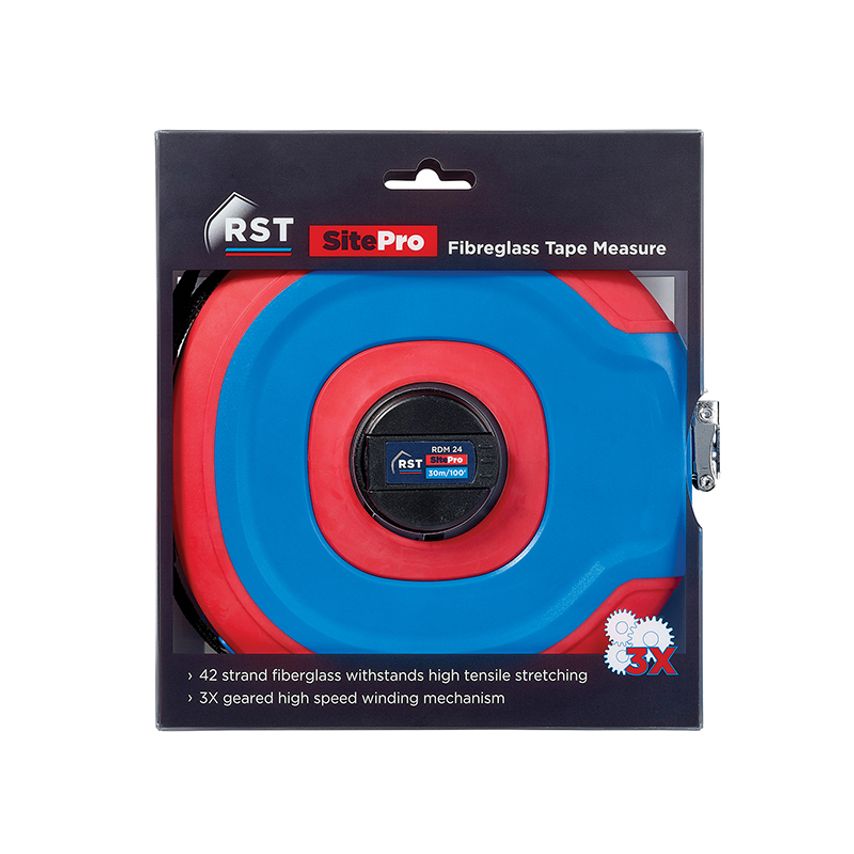 SitePro Fibreglass Tape 30m/100ft (Width 13mm) RSTRDM24
