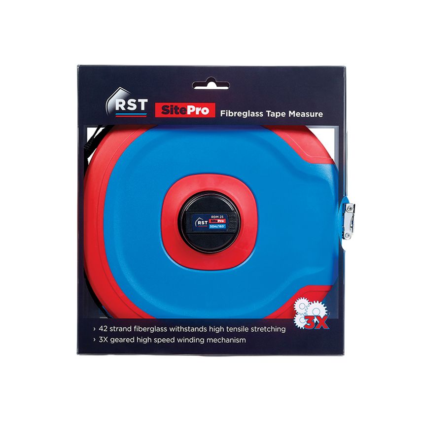 SitePro Fibreglass Tape 50m/165ft (Width 13mm) RSTRDM25