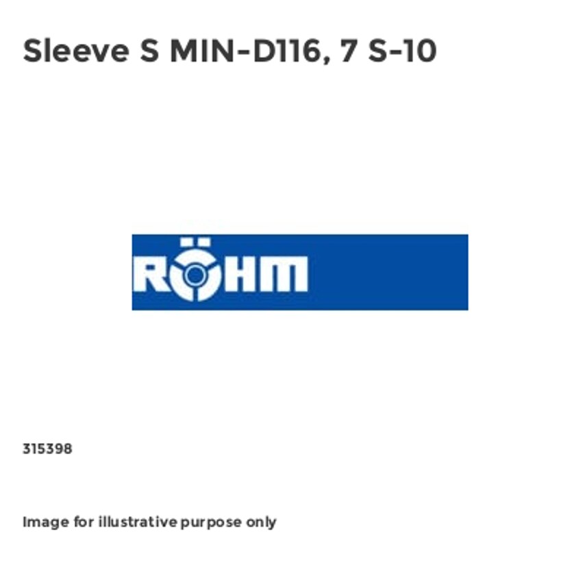Sleeve S MIN-D116, 7 S-10