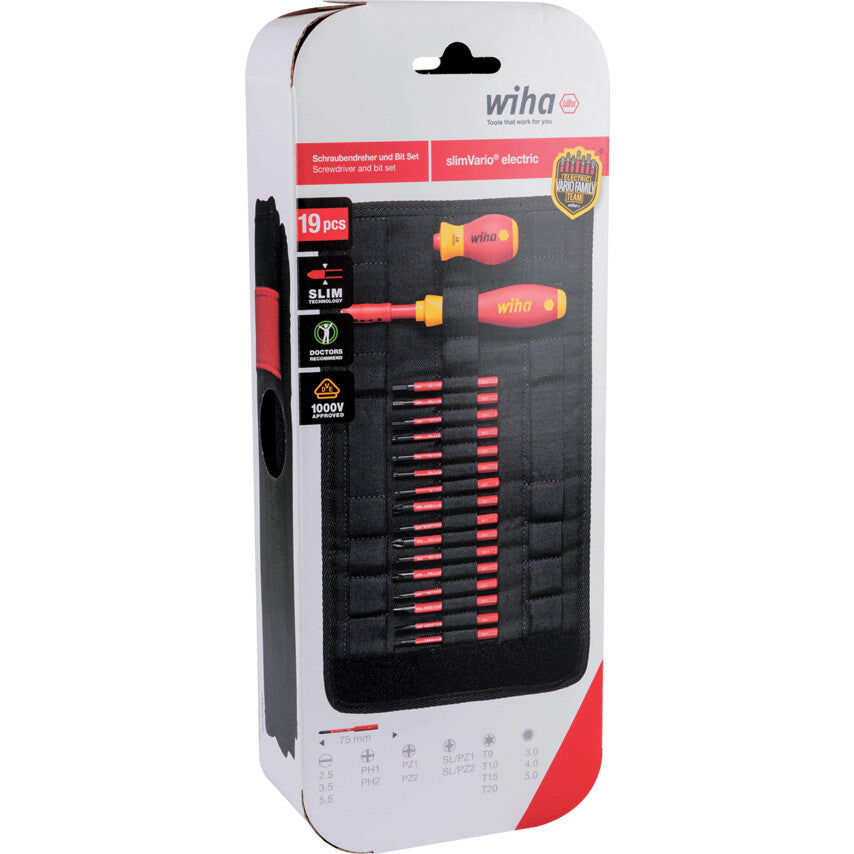 SlimVario Electricians Screwdriver Set, Set of 18