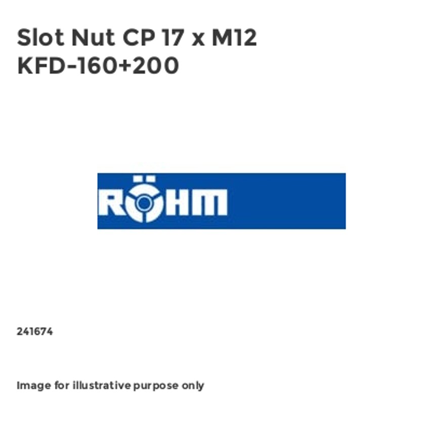 Slot Nut CP 17 x M12 KFD-160+200