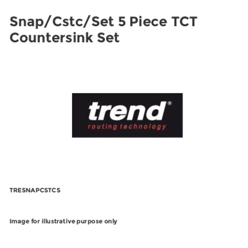 Snap/Cstc/Set 5 Piece TCT Countersink Set