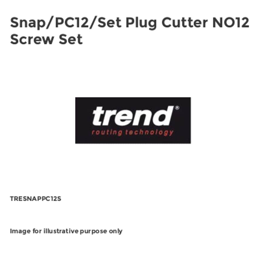 Snap/PC12/Set Plug Cutter NO12 Screw Set TRESNAPPC12S