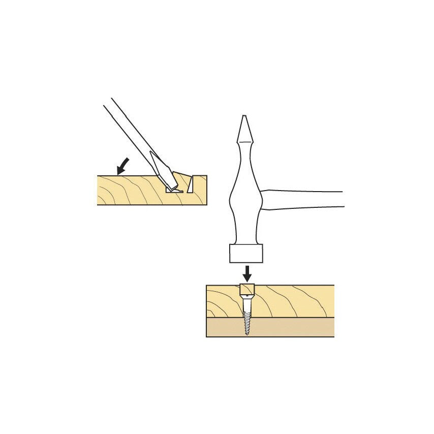 Snap/Pc/12 Snappy 12.7mm (1/2in) Plug Cutter with 1/4in Hex Shank