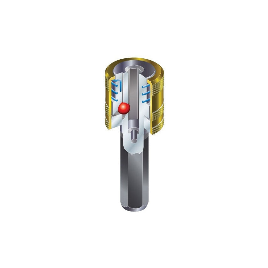Snap/Qc Snap/Qc Snappy 1/4" Hex Quick Chuck with 3/8" Hex Shank