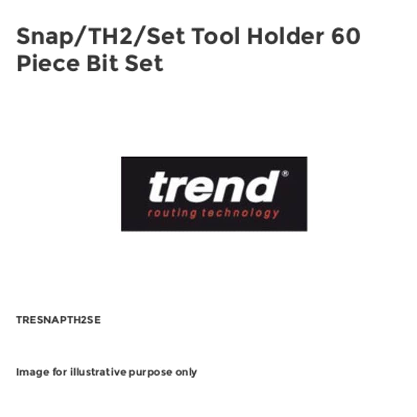 Snap/TH2/Set Tool Holder 60 Piece Bit Set TRESNAPTH2SE