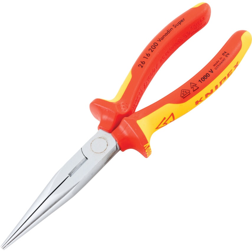 Snipe Nose Chrome Plated Side Cutting Pliers 200mm