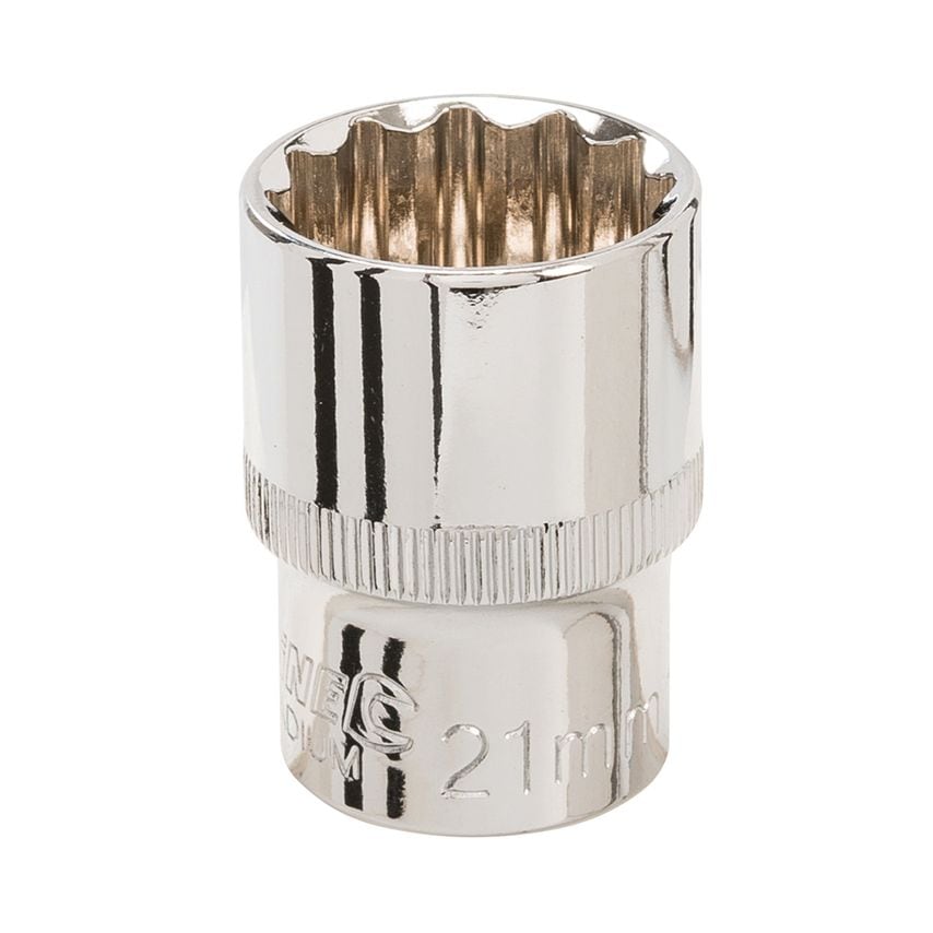 Socket 1/2" Drive 12pt Metric 21mm
