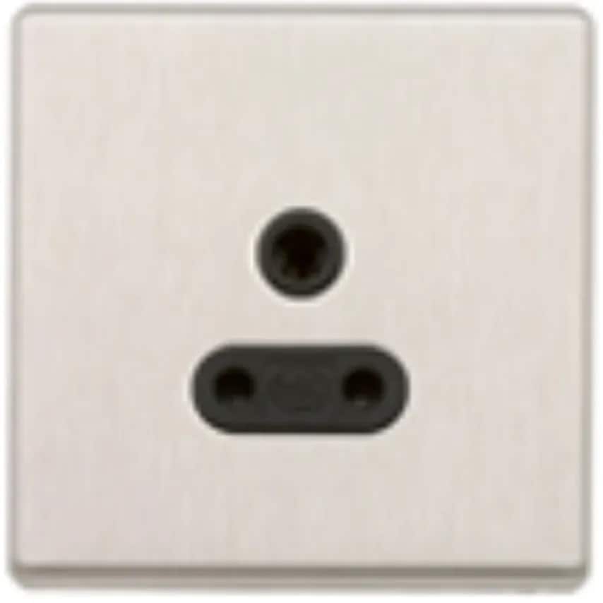 Socket 1G Unswitched 3 Pin Round 5A White White Inserts