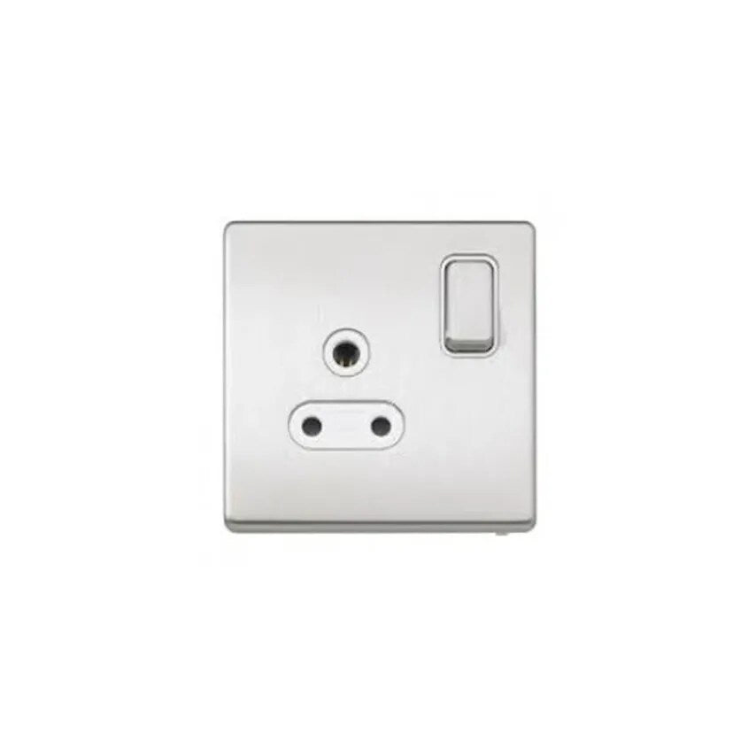 Socket 1 Gang Shuttered Switched DP 5A White White Inserts - K24382WHIW