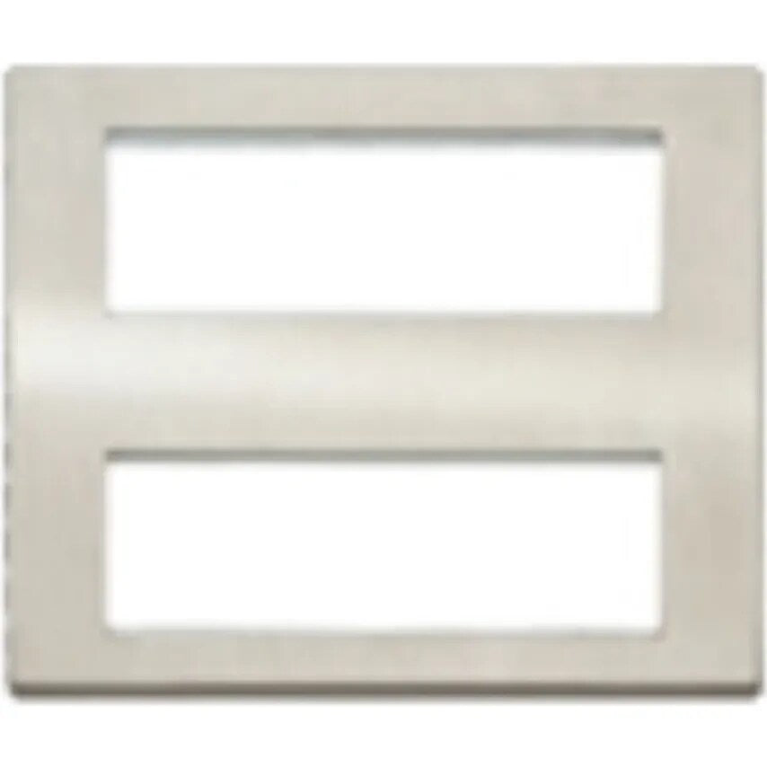 Socket 2 x 6 Module Euro White Combi Plate