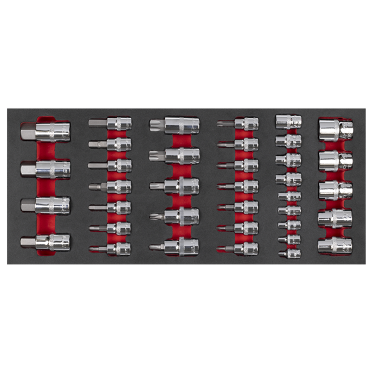 Socket Bit Set with Tool Tray 37 Piece