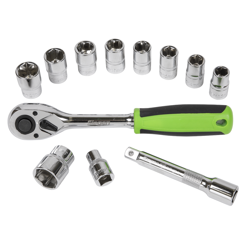 Socket Set12 Piece 1/2" Square Drive WallDrive Metric