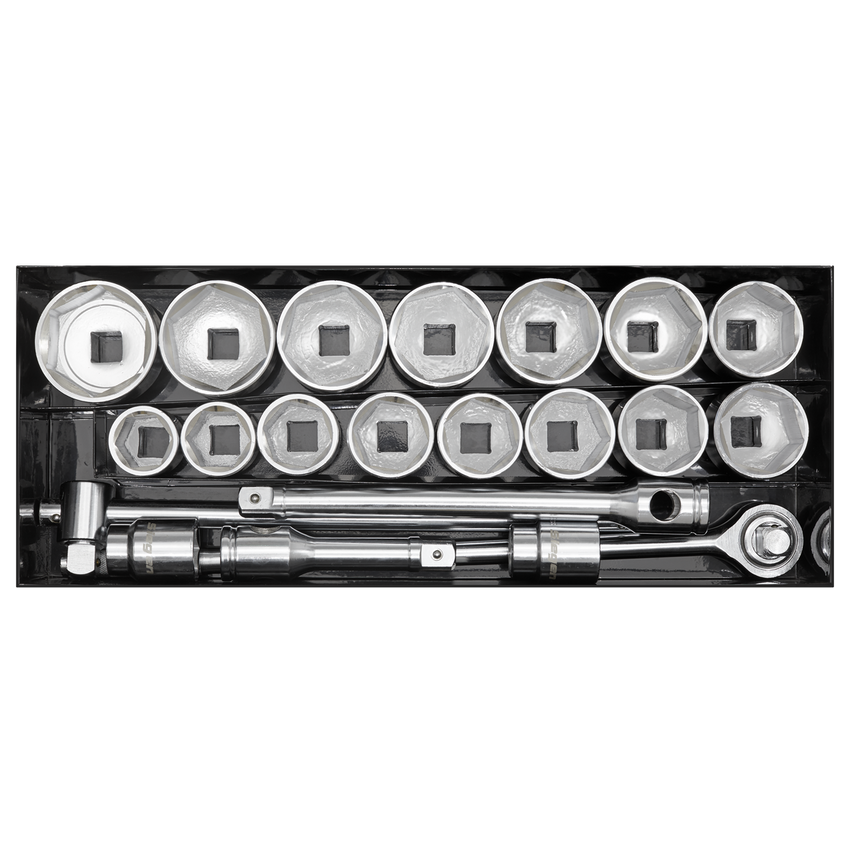 Socket Set21 Piece 1" Square Drive 6PT WallDrive Metric