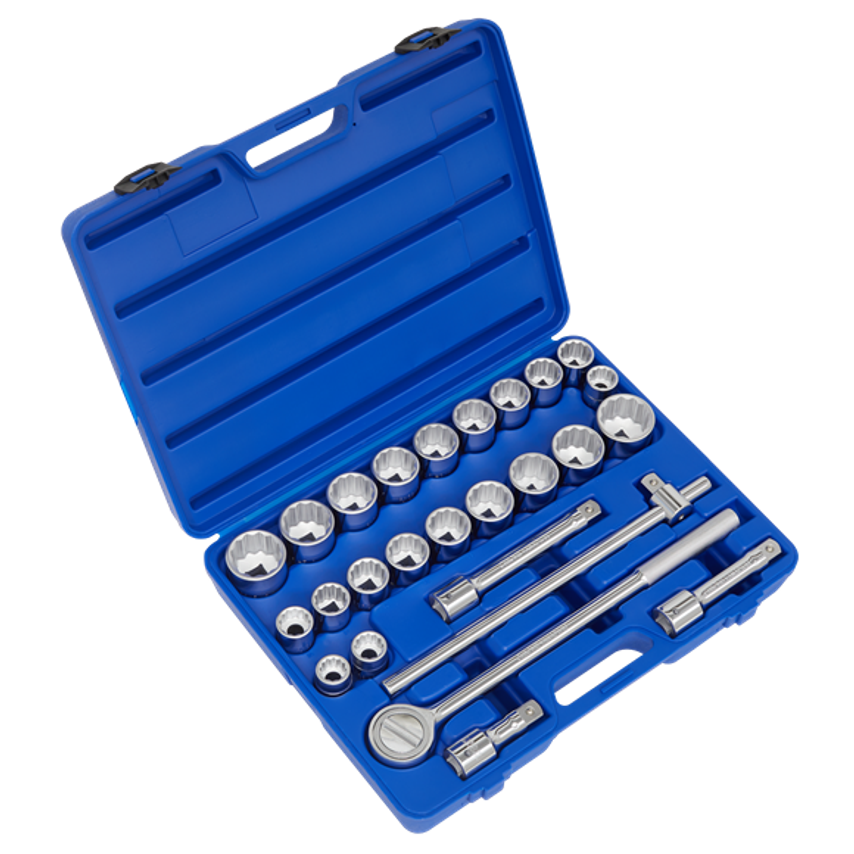 Socket Set26 Piece 3/4" Square Drive 12PT WallDrive - Duometric