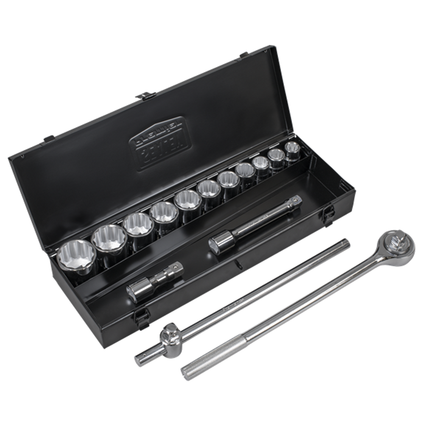 Socket Set 15pc 3/4"Sq Drive 12-point WallDrive