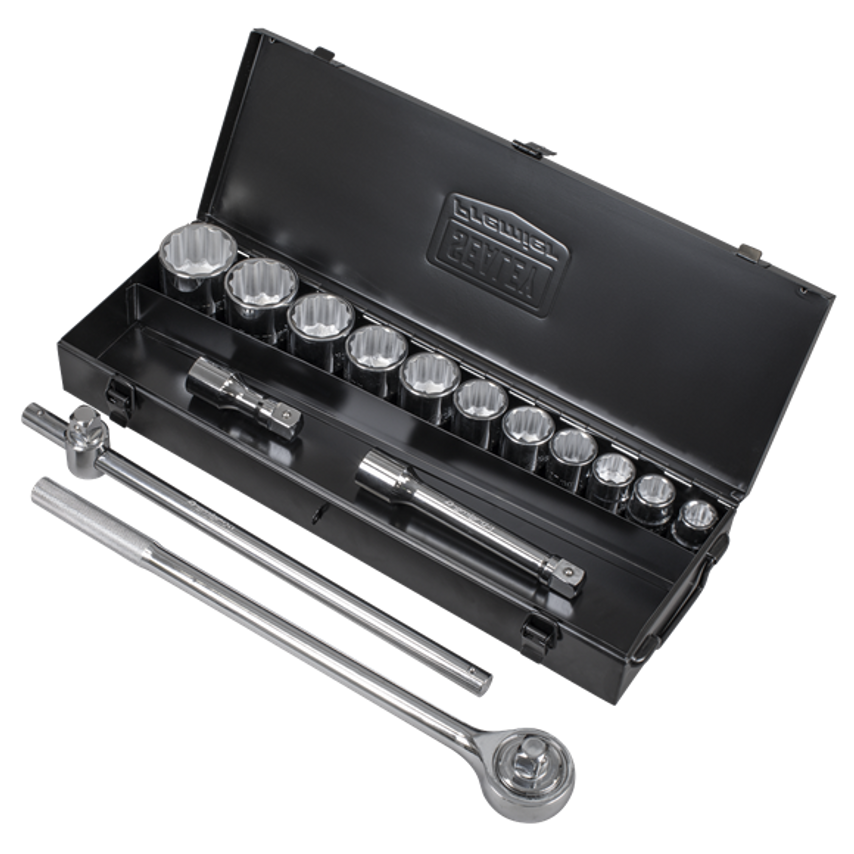 Socket Set 15pc 3/4"Sq Drive 12-point WallDrive