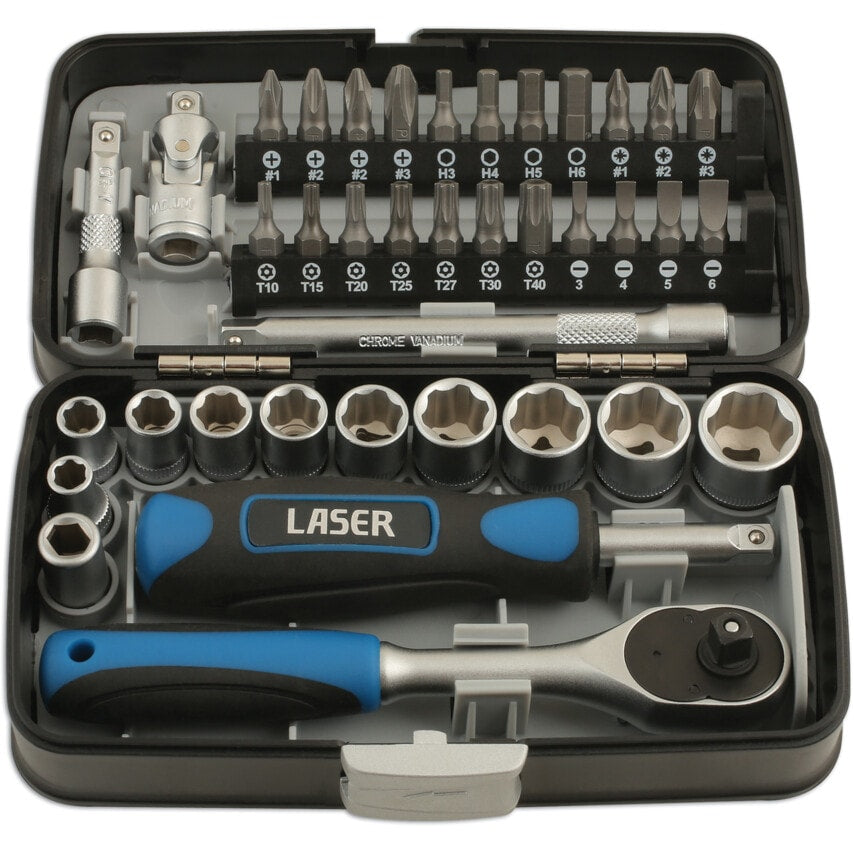 Socket & Bit Set 1/4"D 38PC