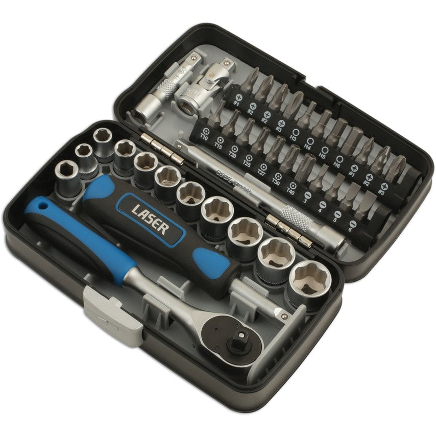Socket & Bit Set 1/4"D 38PC