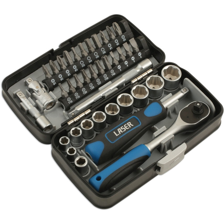 Socket & Bit Set 1/4"D 38PC