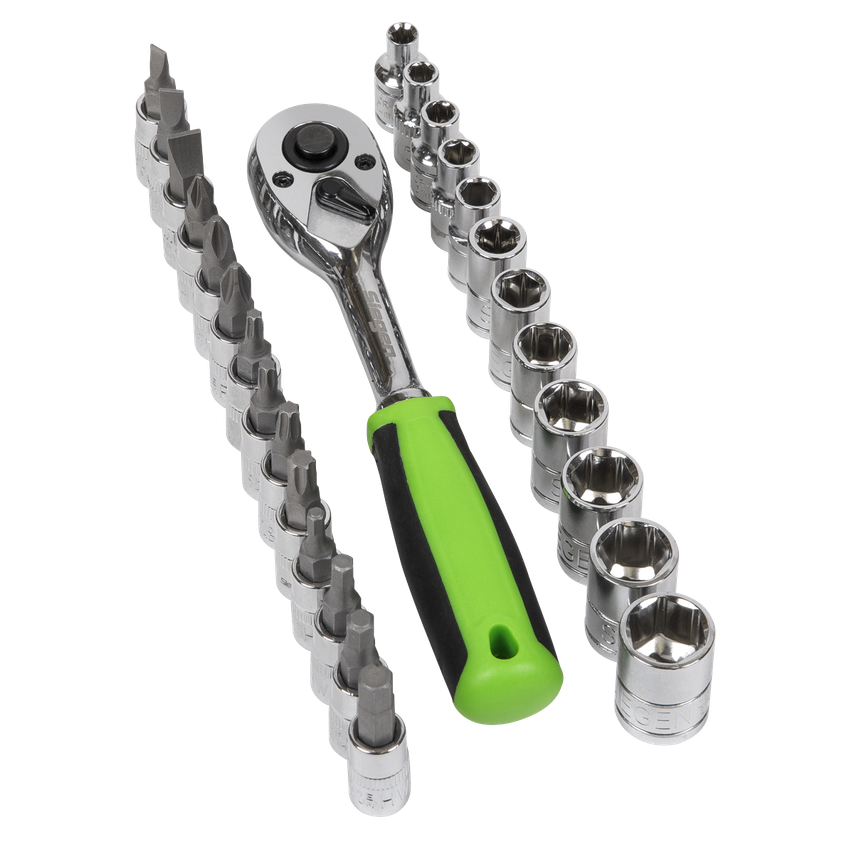 Socket & Socket Bit Set27 Piece 1/4" Square Drive WallDrive Metric